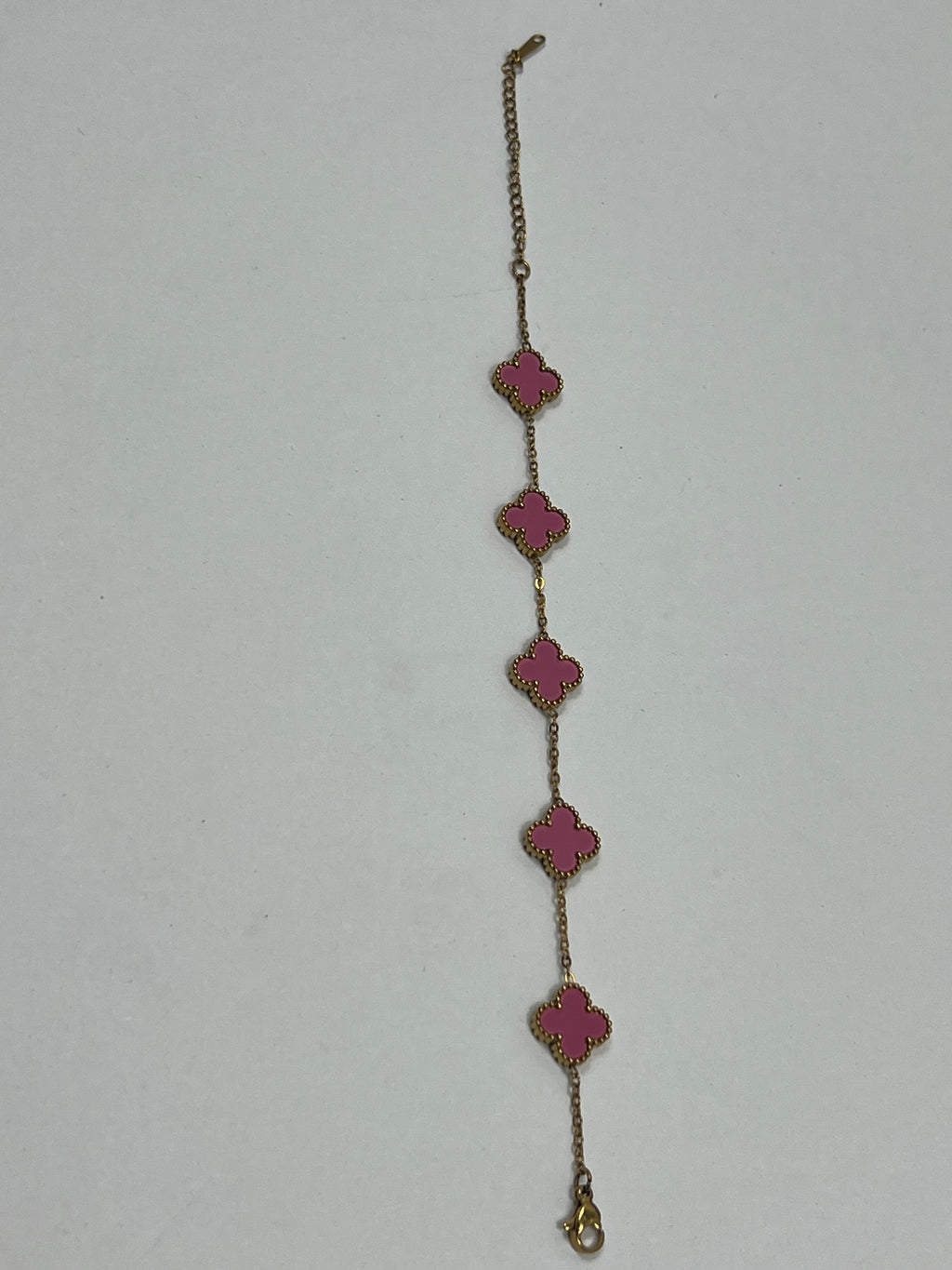Rosa Diana Fyrklöver Armband