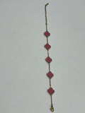 Rosa Diana Fyrklöver Armband