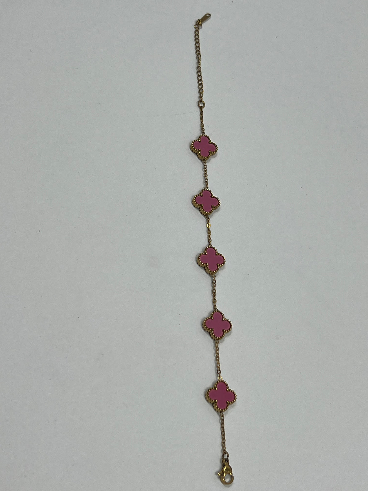 Rosa Diana Fyrklöver Armband