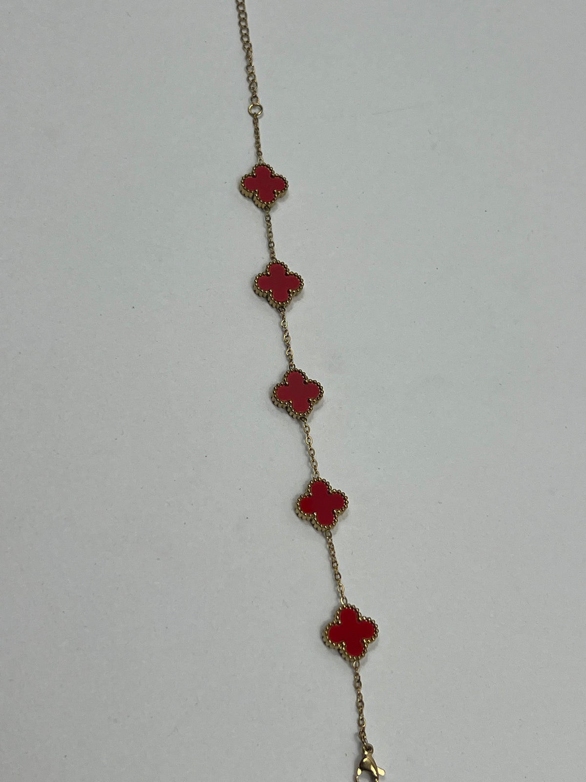 Röd Diana Fyrklöver Armband