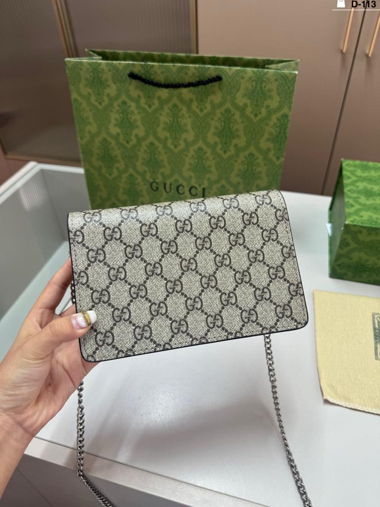 Gucci Dionysus Super Mini GG Supreme Canvas Crossbody Bag