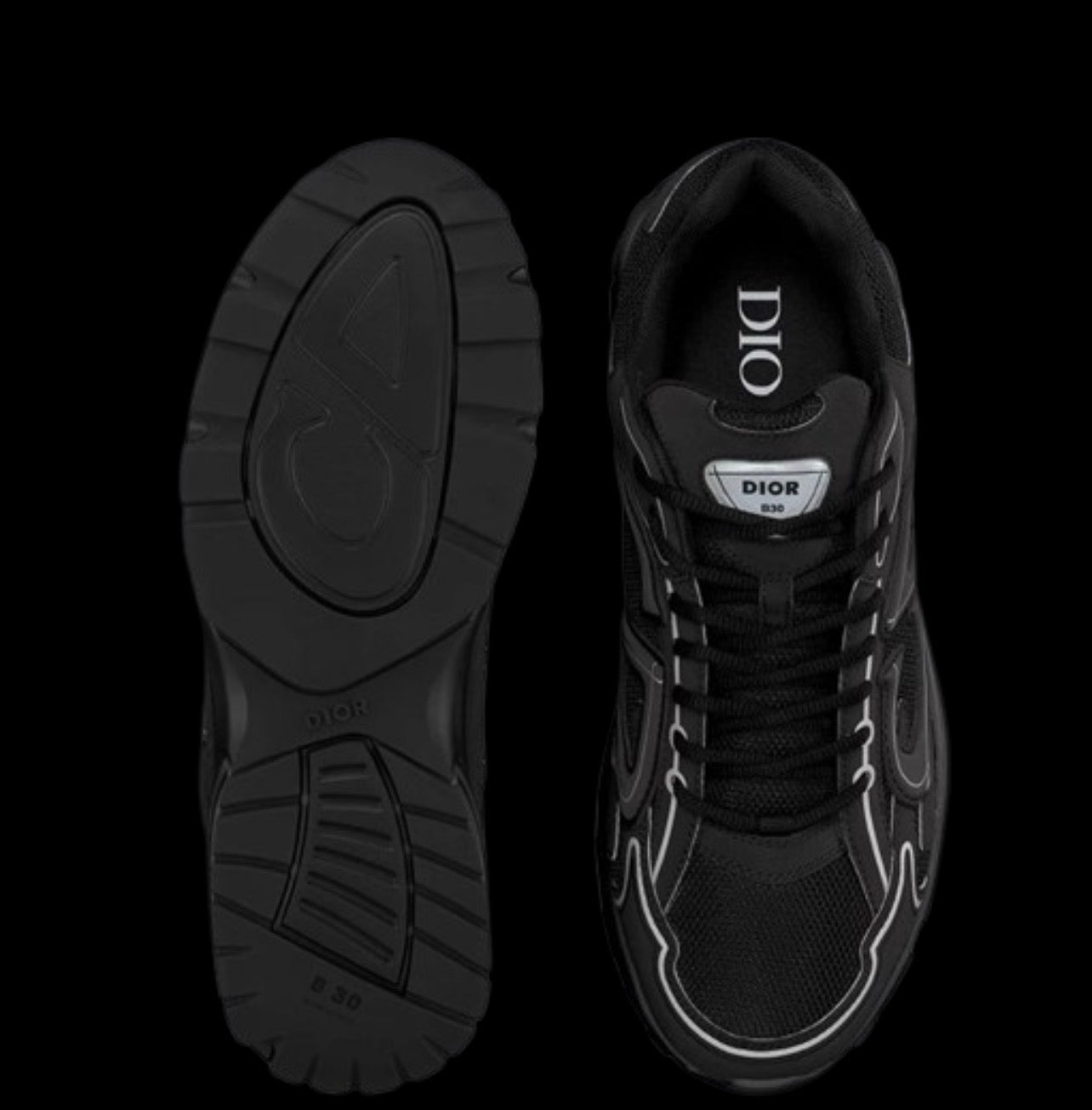 Dior B30 Black Mesh Sneakers