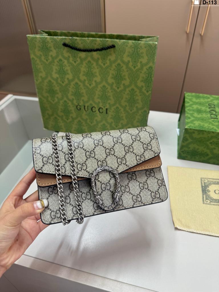 Gucci Dionysus Super Mini GG Supreme Canvas Crossbody Bag